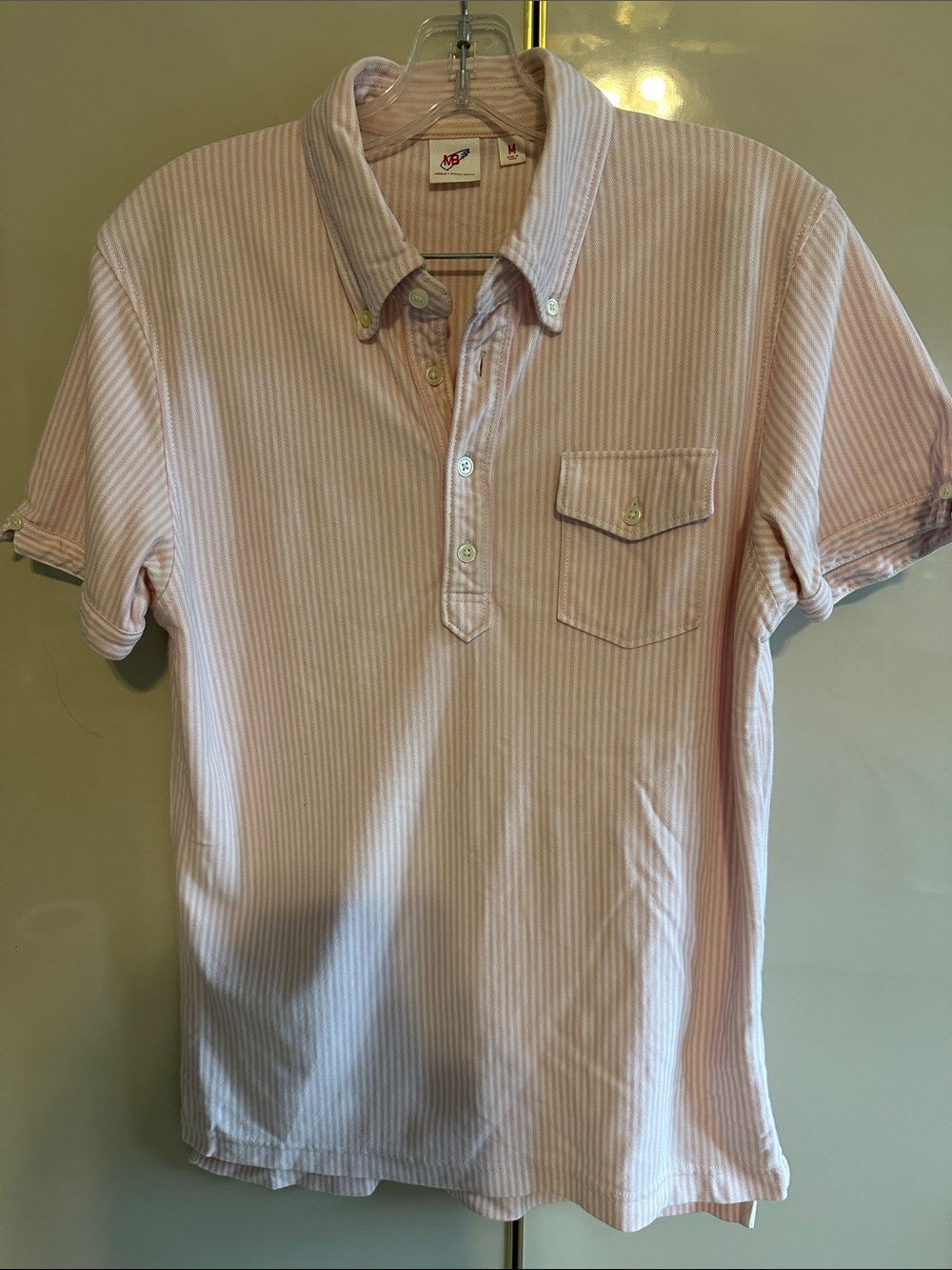 Michael Bastian Light Pink Striped Polo Shirt